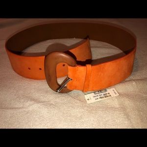 Ralph Lauren Orange Suede Wood Buckle M